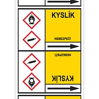 Značení potrubí, kyslík